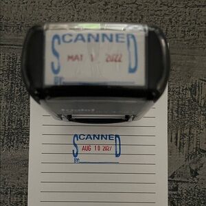 Trodat printy dater 4750 Blue and Red Date Stamp, self inking stamp